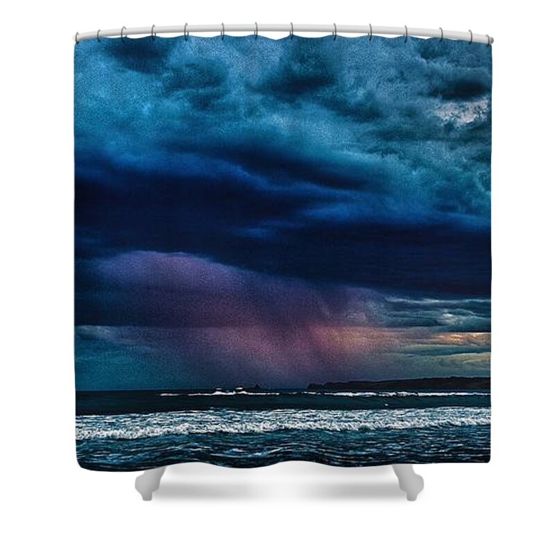 Smiths Beach Shower Curtain featuring the photograph Storm Clouds by Blair Stuart