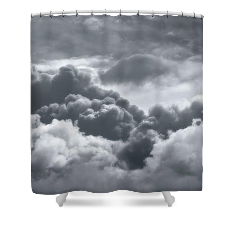 Weather Shower Curtain featuring the photograph Storm Clouds over Sheboygan by Scott Norris