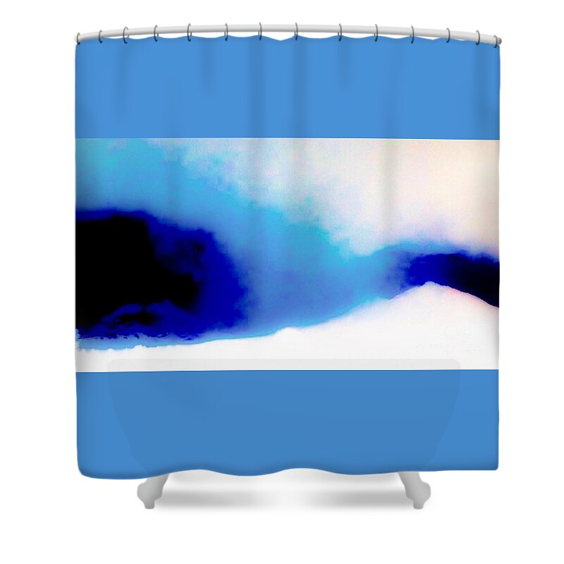 Mountain Shower Curtain featuring the painting Storm on the Mountain by Jennifer Lake