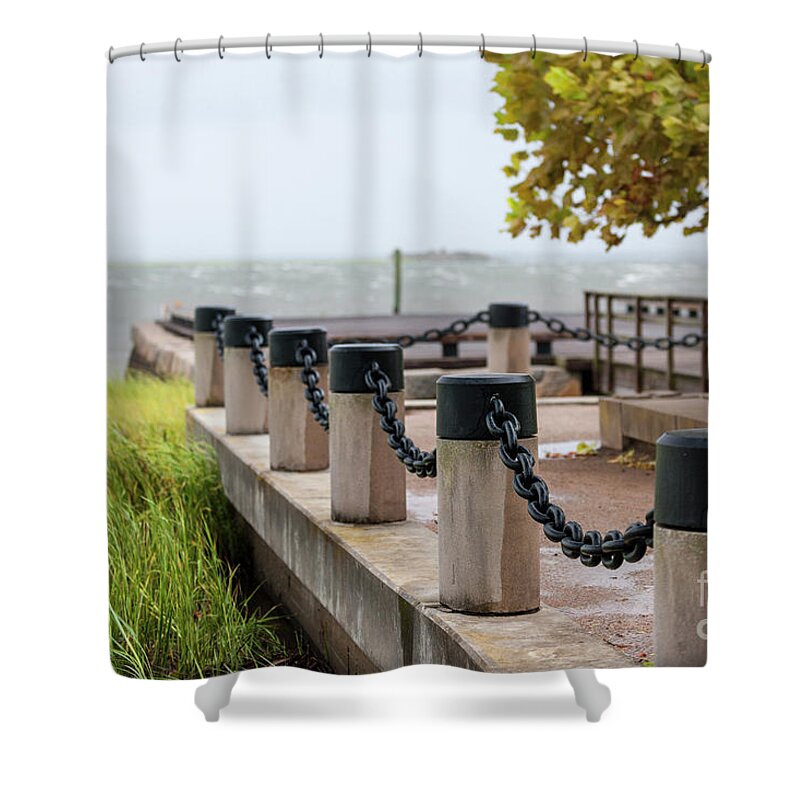 Tropical Storm Hermine Shower Curtain featuring the photograph Storm over Charleston by Dale Powell