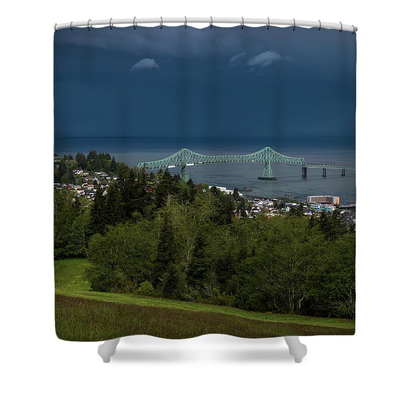 Astoria Shower Curtain featuring the photograph Stormlight by Robert Potts