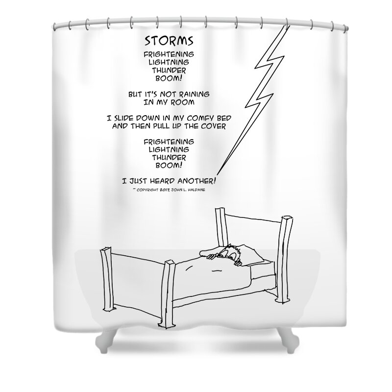 Storms Shower Curtain featuring the drawing Storms by John Haldane