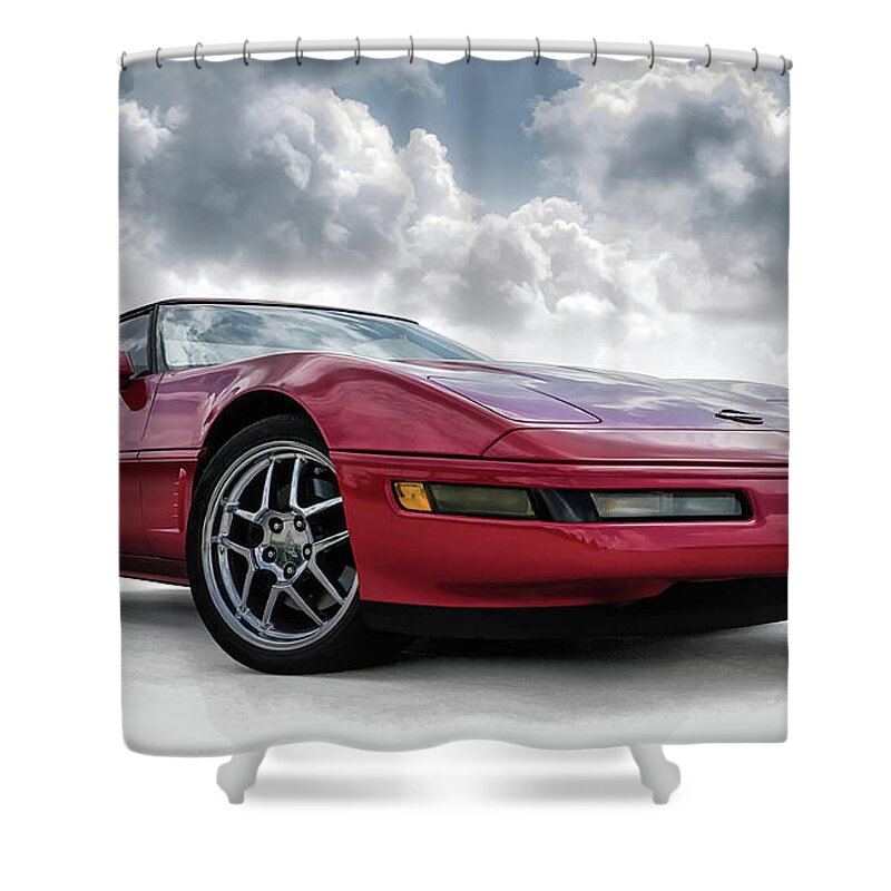 Corvette Shower Curtain featuring the digital art Stormy Forecast by Douglas Pittman