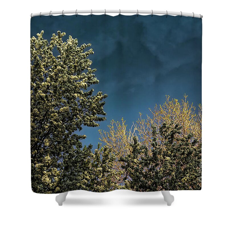 Stormy Spring Sky Shower Curtain featuring the photograph Stormy Spring Sky by Jon Burch Photography