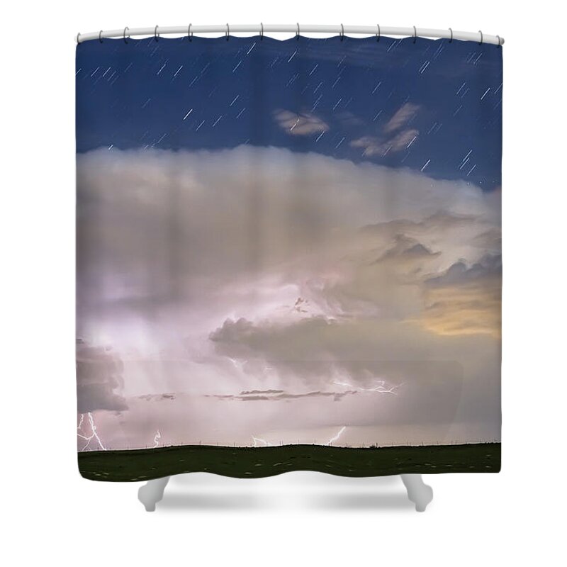 Storm Shower Curtain featuring the photograph Stormy Starry Night by James BO Insogna