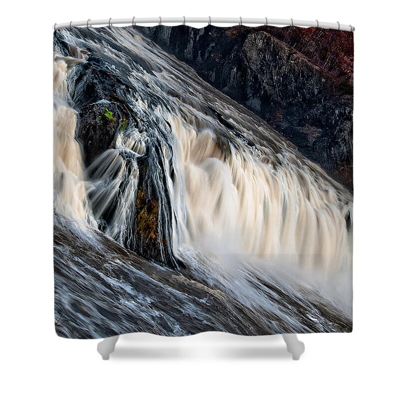 Autumn Shower Curtain featuring the photograph Stormy Waters by Neil Shapiro