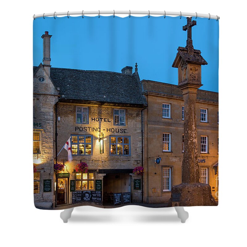 Stow On The Wold Shower Curtain featuring the photograph Stow on the Wold - Twilight by Brian Jannsen
