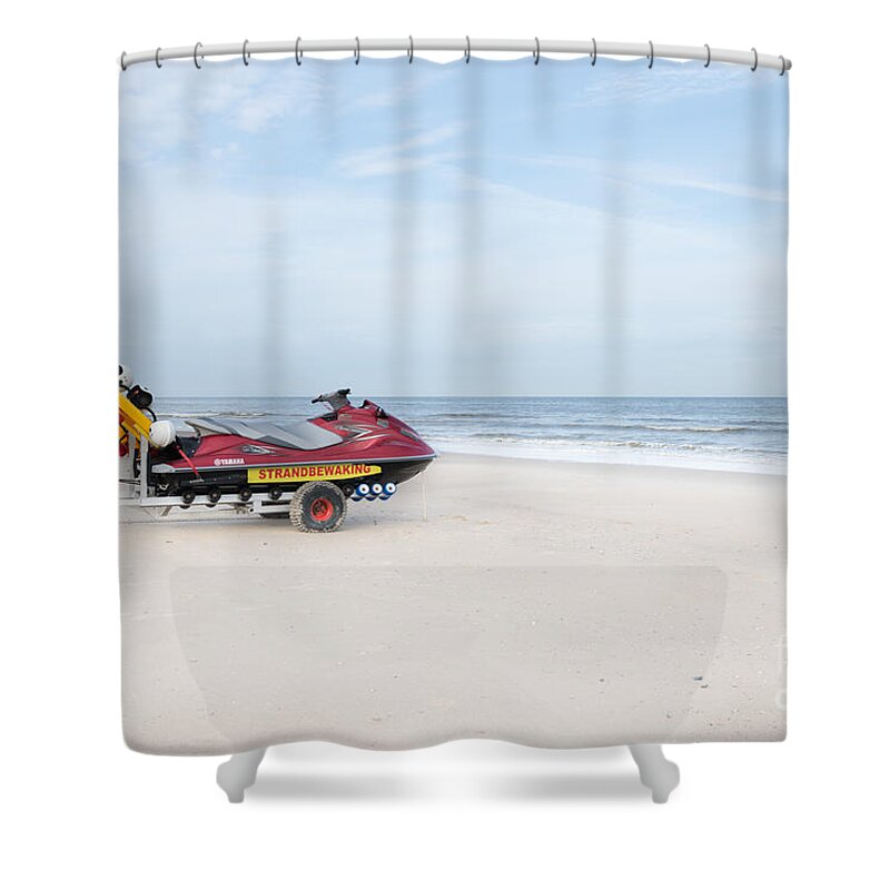 Europe Shower Curtain featuring the photograph Strandbewaking by Hannes Cmarits