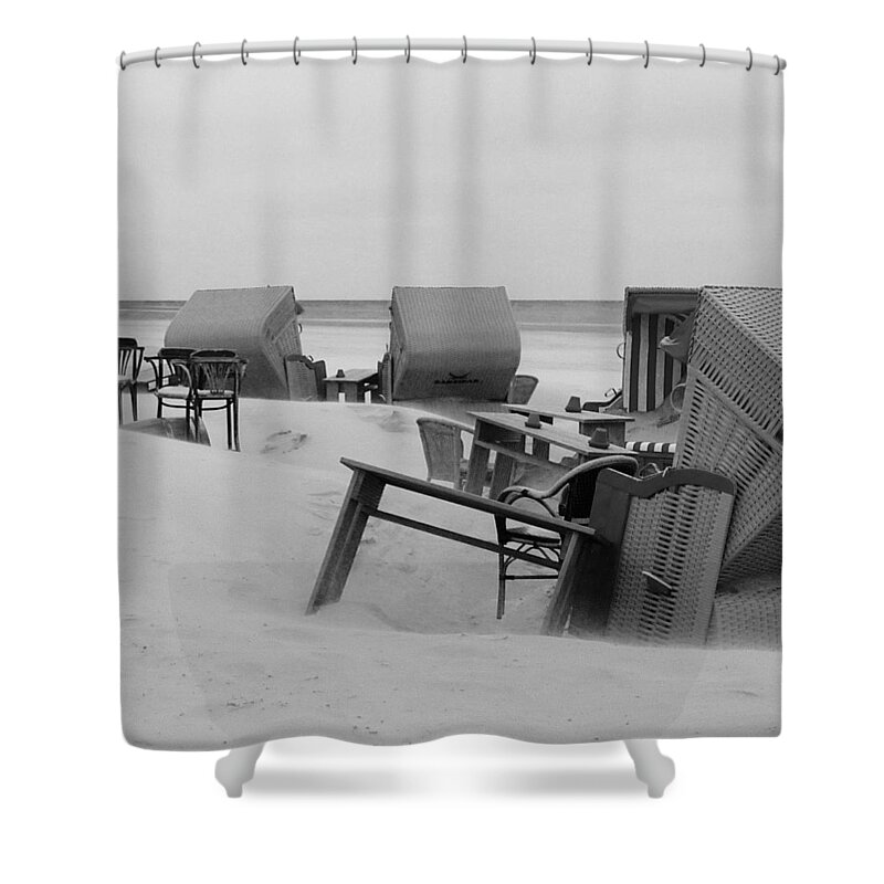 Strandkorb Shower Curtain featuring the photograph Strandkorb North Sea Germany #2 by S Giljan