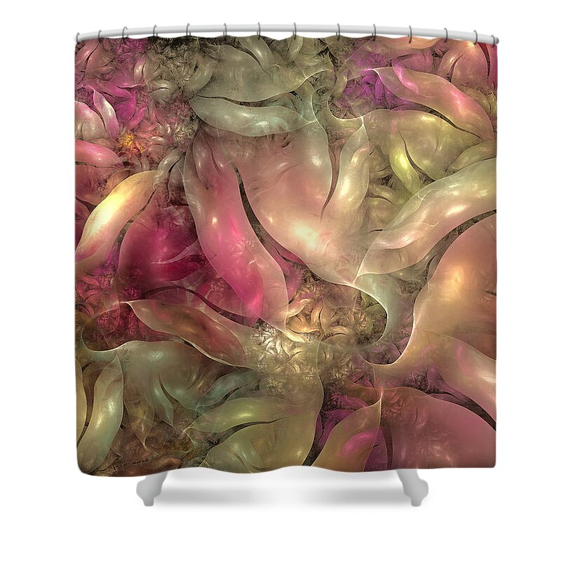 Fractal Shower Curtain featuring the digital art Strangely Organic II by Amorina Ashton