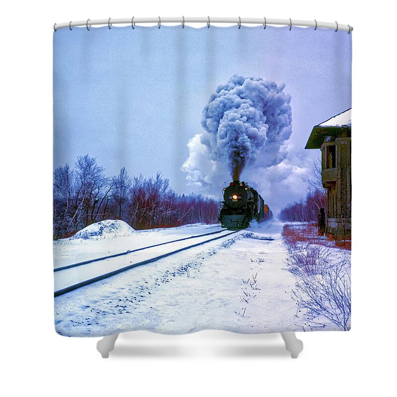 Steam Shower Curtain featuring the photograph Steam, Town, Historic, Site, Scranton, Pennsylvania  #1 by Tom Jelen