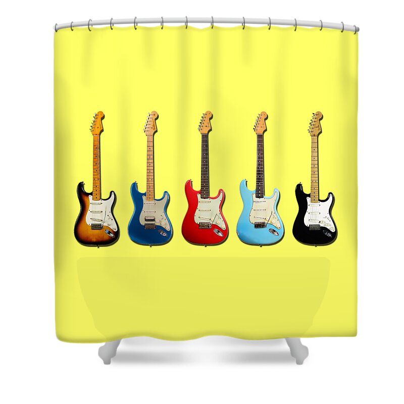 Fender Stratocaster Shower Curtain featuring the photograph Stratocaster by Mark Rogan