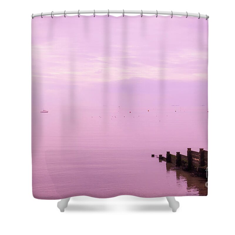 Strawberry Shower Curtain featuring the photograph Strawberry Sunset, Whitstable by Perry Rodriguez