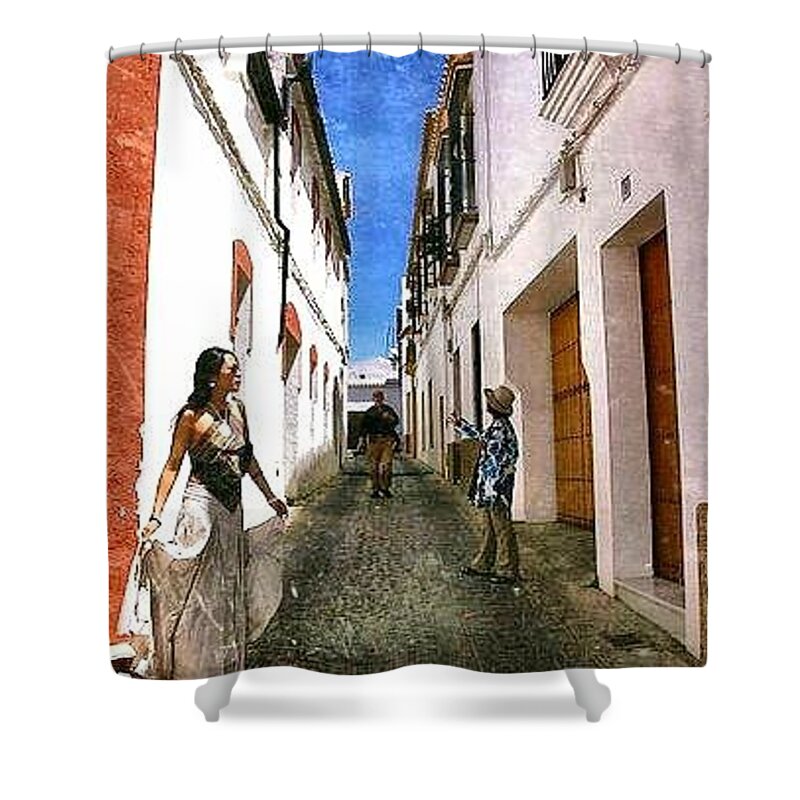 Shower Curtain featuring the photograph Streets of Seville by Romina Rucci