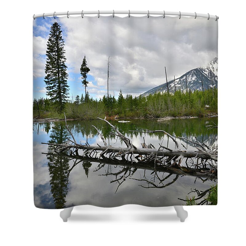 Grand Teton National Park Shower Curtain featuring the photograph String Lake in Grand Tetons by Ray Mathis