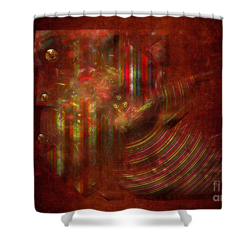 Abstract Shower Curtain featuring the digital art Strips by Alexa Szlavics