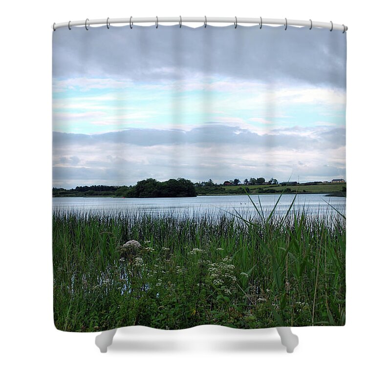 Gortglass Lake Shower Curtain featuring the photograph Strolling By The Lake by Terence Davis