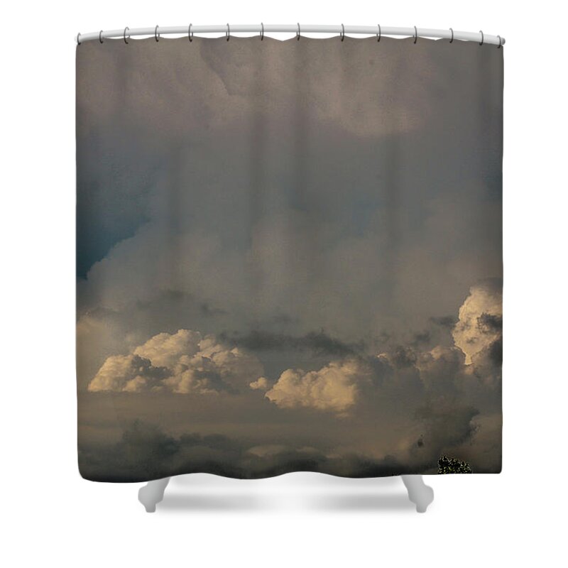 Nebraskasc Shower Curtain featuring the photograph Strong Nebraska Thunderstorms 008 by NebraskaSC