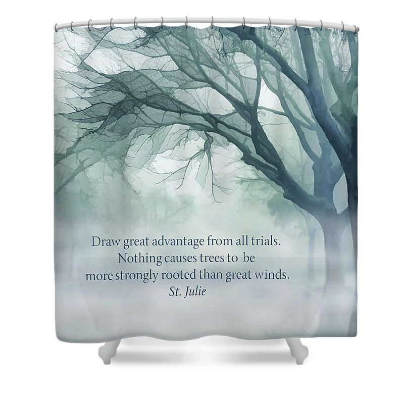Roots Shower Curtain featuring the digital art Strongly Rooted by Terry Davis