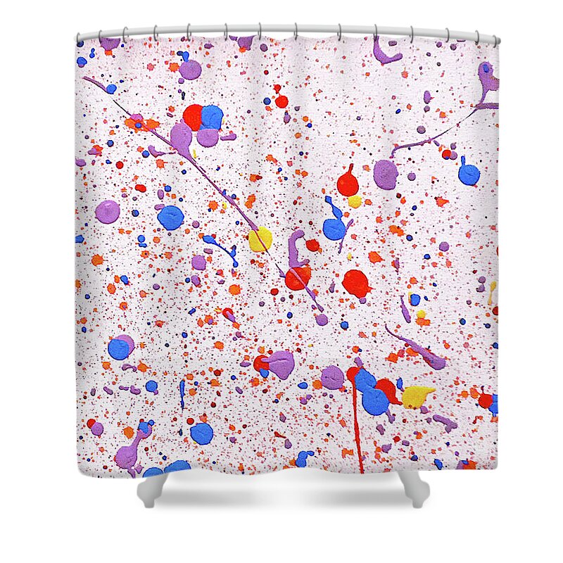 Jackson Pollock Shower Curtain featuring the painting Student Surpasses the Teacher by Jilian Cramb - AMothersFineArt