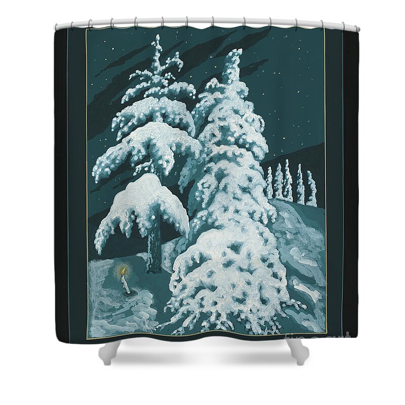 Winter Trees Of Life Shower Curtain featuring the painting Study for Winter Trees of Life 299 by William Hart McNichols