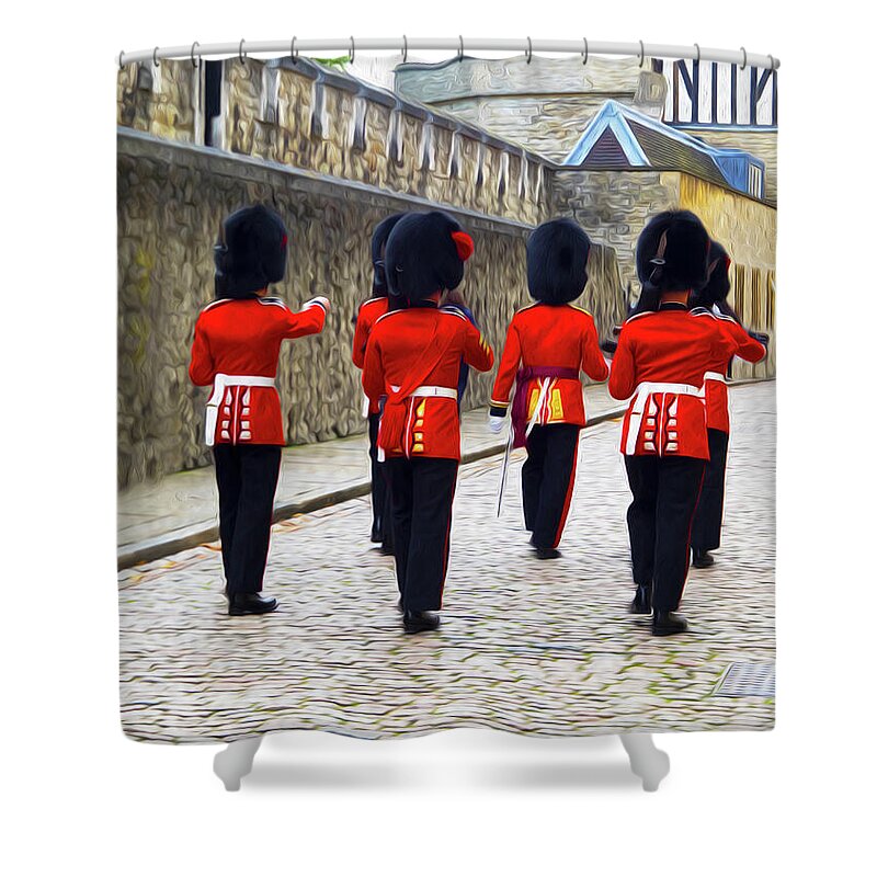 Tower Of London Shower Curtain featuring the photograph Step Aside for the Tower Guard by Joe Schofield