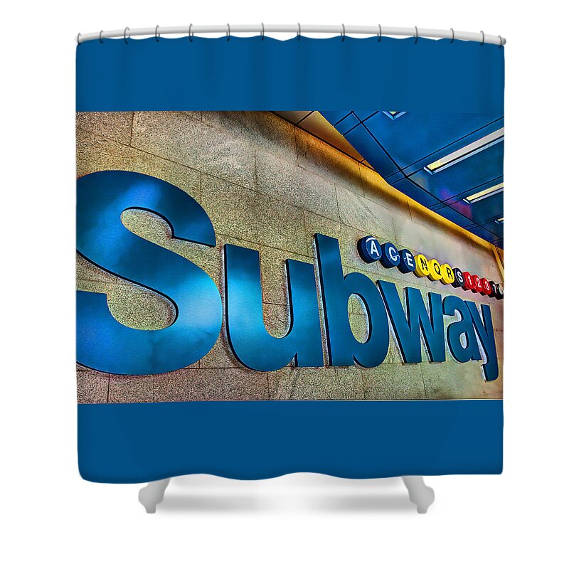 Subway Shower Curtain featuring the photograph Subway Entrance by Allen Beatty