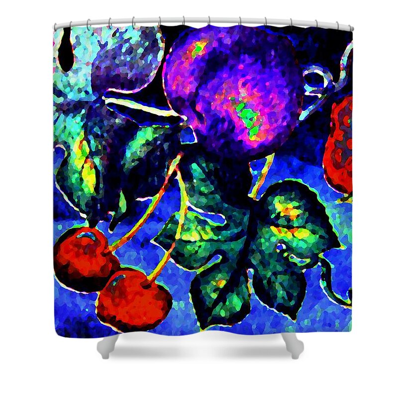 Abstract Shower Curtain featuring the digital art Succulence by Will Borden