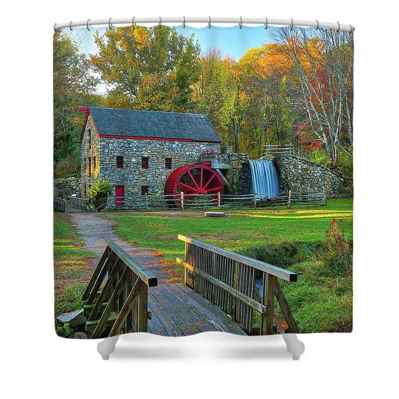 Wayside Inn Grist Mill Shower Curtain featuring the photograph Sudbury Massachusetts by Juergen Roth