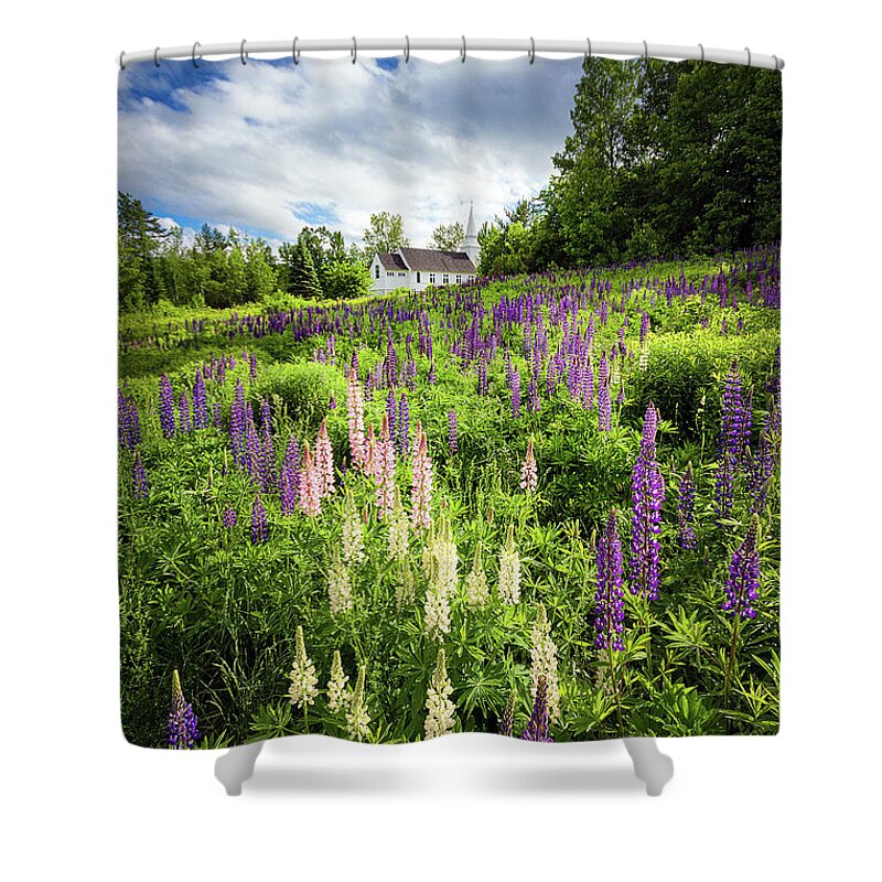 Franconia Notch Shower Curtain featuring the photograph Sugar Hill by Robert Clifford