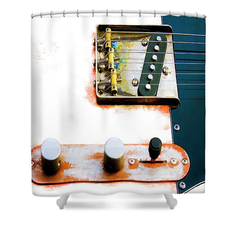 Sugar Kane Shower Curtain featuring the photograph Sugar Kane Telecaster by Micah Offman