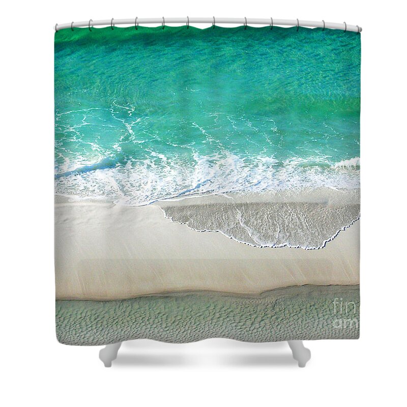 Surf Shower Curtain featuring the photograph Sugar Sand Beach by Lizi Beard-Ward