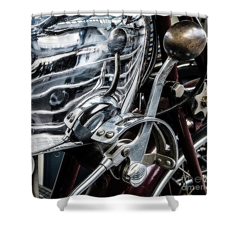 Suicide Shower Curtain featuring the photograph Motorcycle Suicide Shift by M G Whittingham