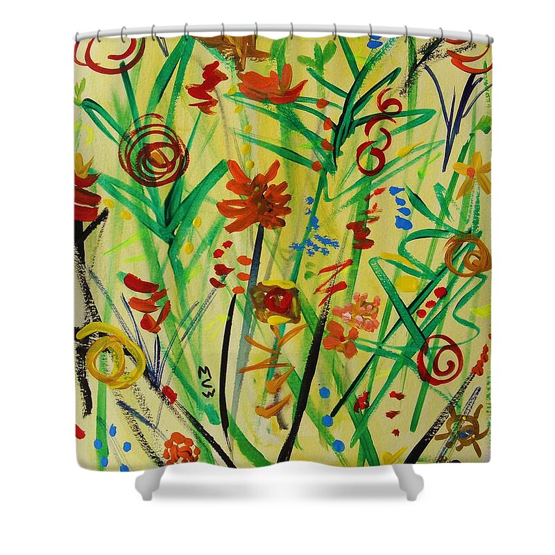 Summer Ends Shower Curtain featuring the painting Summer Ends by Mary Carol Williams