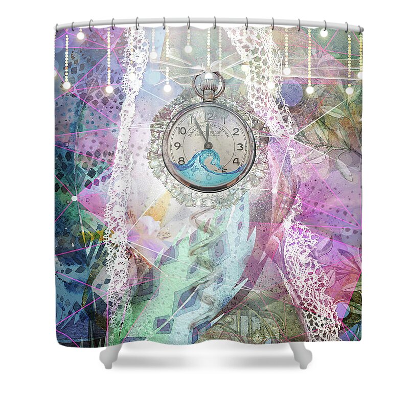 Summer Nights Shower Curtain featuring the digital art Summer Nights by Linda Carruth