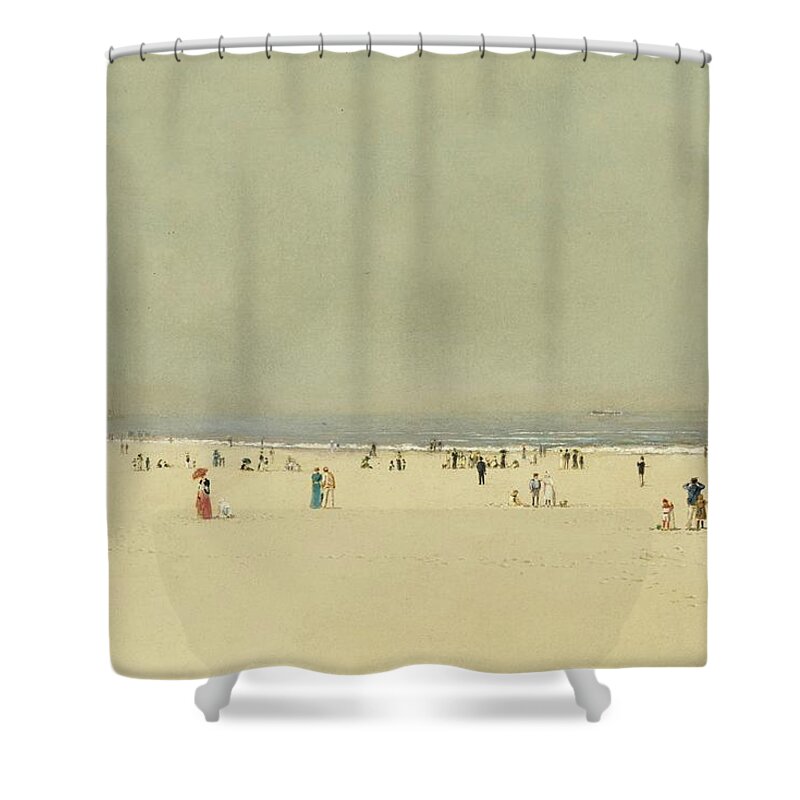 John Atkinson Grimshaw 1836-1893 Sand Shower Curtain featuring the painting Summer Phantasy by John Atkinson