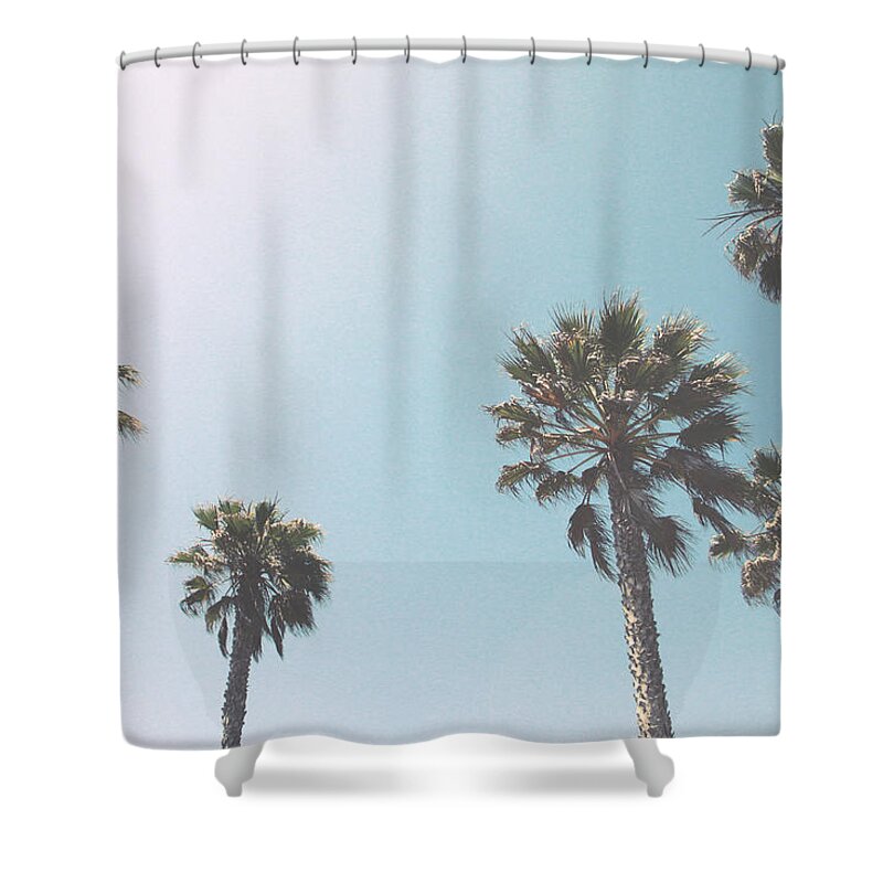 Palm Trees Shower Curtain featuring the photograph Summer Sky- by Linda Woods by Linda Woods