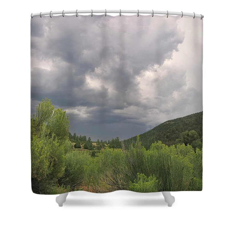 Mountains Shower Curtain featuring the photograph Summer Storm by Ron Cline
