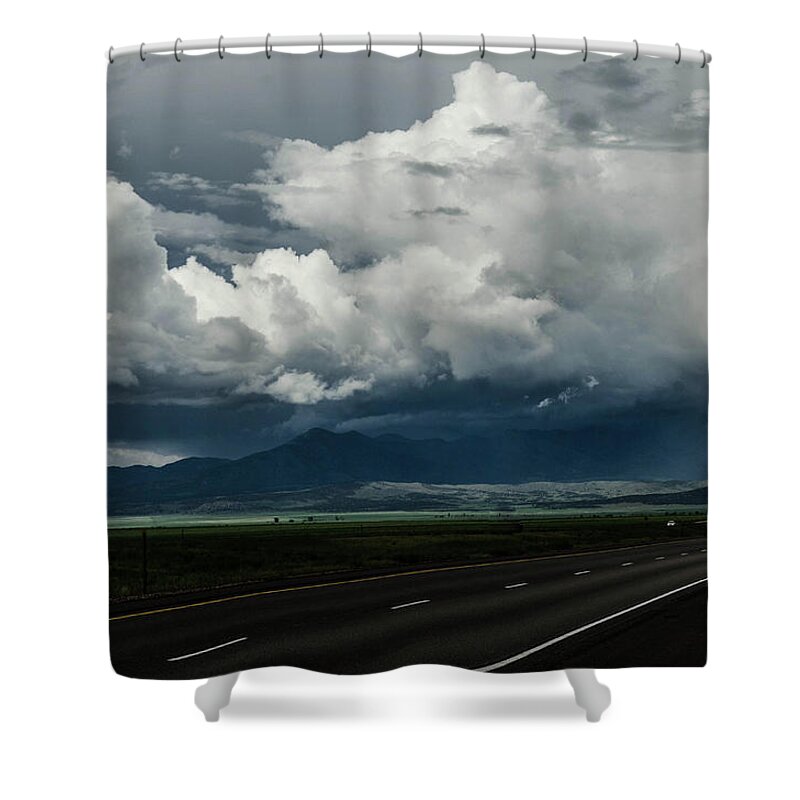 Utah Summer Storm Interstate 15 Shower Curtain featuring the photograph Summer Storm by William Kimble