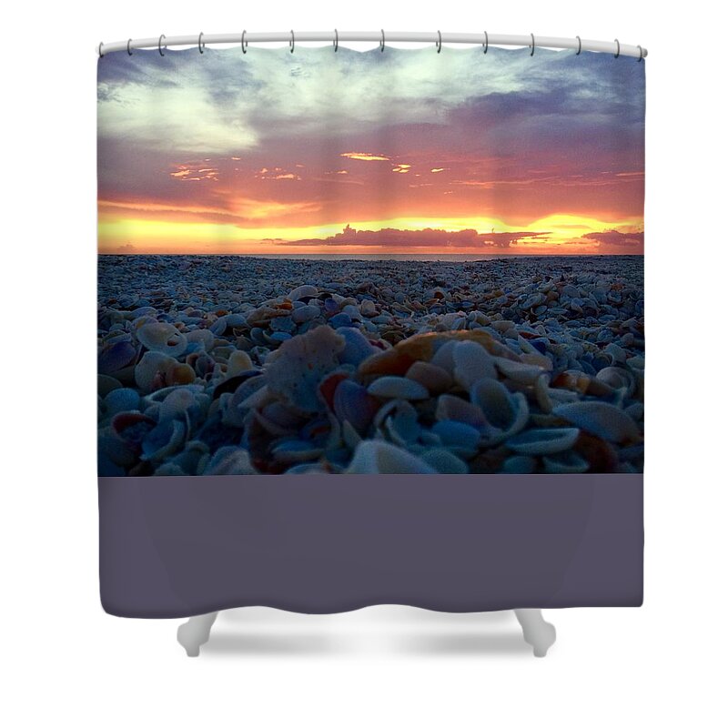 Beach Shower Curtain featuring the photograph Summer Stroll Square by Melanie Moraga
