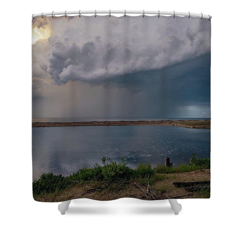 Mouth Of The Sucker River Shower Curtain featuring the photograph Summer Thunderstorm by Gary McCormick