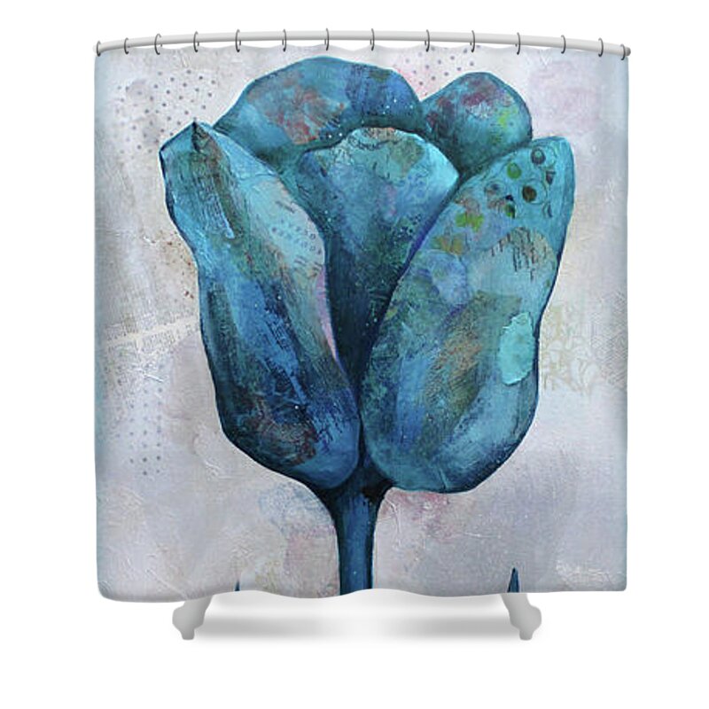 Tulip Shower Curtain featuring the painting Summer Tulip II by Shadia Derbyshire