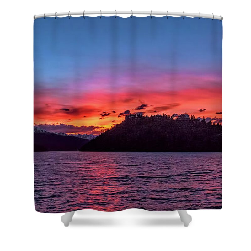 Sunset Shower Curtain featuring the photograph Summit Cove and Summerwood Sunset by Stephen Johnson