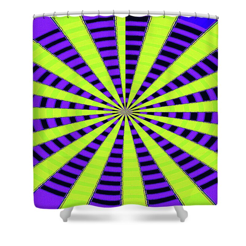 Sun And Sky Abstract Shower Curtain featuring the digital art Sun And Sky Abstract by Tom Janca