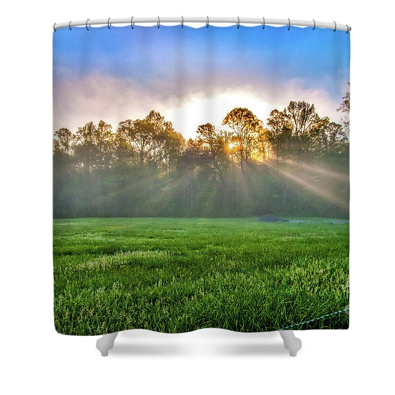 Sunshine Shower Curtain featuring the photograph Sun Beams by Darwin White