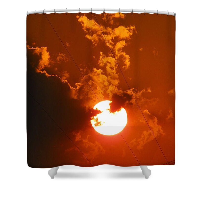  Shower Curtain featuring the photograph Sun On Fire by Gerald Kloss