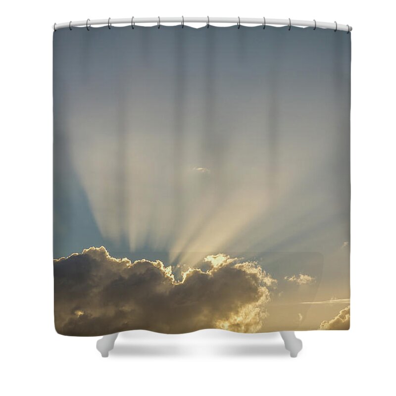 Key West Shower Curtain featuring the photograph Sun rays by Framing Places