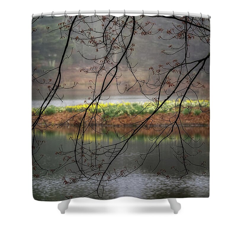 Spring Shower Curtain featuring the photograph Sun Shower by Bill Wakeley