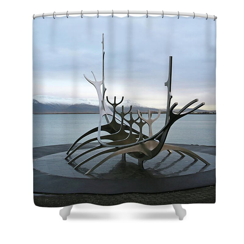 Sun Voyager Shower Curtain featuring the photograph Sun Voyager 7465 by Jack Schultz