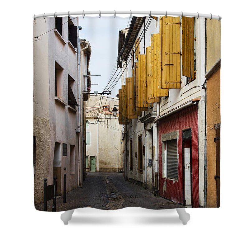 Serignan Shower Curtain featuring the photograph Sunday Street Serignan, France by Hugh Smith